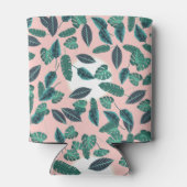 熱帯サマーピンクグリーン葉サンセットパターン 缶クーラー (裏面)