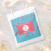 熱帯サマーピンクフラミンゴパターン誕生日 フェイバーバッグ (クリップ留めされた状態)