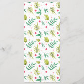 熱帯サマーピンクフラミンゴベビシャワーメニュー メニュー (裏面)