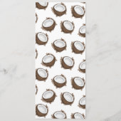 熱帯サマーブラウンホワイトココナッツフルーツパターン メニュー (裏面)