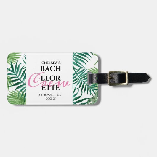 熱帯サマーリーフバチェロレッテクルーパーティー ラゲッジタグ (正面横)