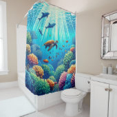 熱帯サンゴ礁カーテンシャワーカーテンライナー シャワーカーテン (インサイチュ)