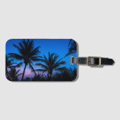 熱帯サンセットパームツリー ラゲッジタグ (正面横)