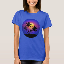 熱帯サンセットパームツリー Tシャツ