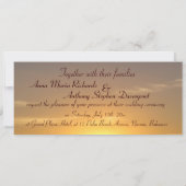 熱帯サンセットビーチ結婚式招待テンプレート 招待状 (裏面)