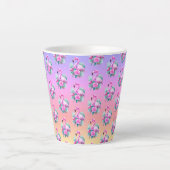 熱帯サンセットピンクフラミンゴ カフェラテマグ (正面)