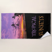 熱帯サンセット ビーチタオル (正面)