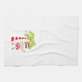 熱帯サンタが付いているクリスマスタオル キッチンタオル (横)