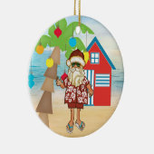 熱帯サンタのクリスマスのオーナメント セラミックオーナメント (右)