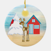 熱帯サンタのクリスマスのオーナメント セラミックオーナメント (裏面)