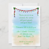 熱帯サンタの休日の招待状 招待状 (裏面)