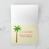 熱帯サンタクリスマスの挨拶 シーズンカード (内部)