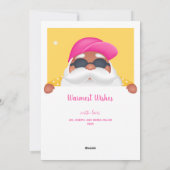 熱帯サンタフラミンゴクリスマスノンフォト シーズンカード (裏面)