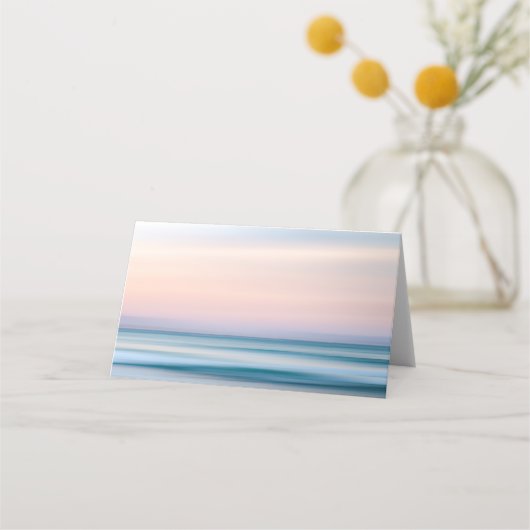 熱帯サンディビーチとシー結婚ヘルズのテーブル プレイスカード (裏面)