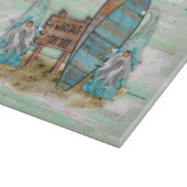 熱帯サーフィン水彩ビーチ格言 カッティングボード (角)