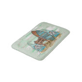 熱帯サーフィン水彩ビーチ格言 バスマット (アングル)