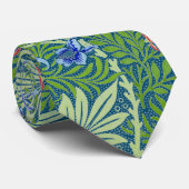 熱帯シダと花ウィリアムモリス模様 ネクタイ (ロール)