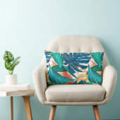 熱帯シダ模様 ランバークッション (椅子)