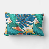 熱帯シダ模様 ランバークッション (正面)