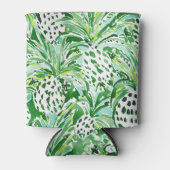 熱帯シッチグリーンパイナップル水色 缶クーラー (正面)