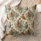 熱帯シノワセリーモンキー クッション (ブランケット)