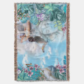 熱帯シュルレアリズムファンタジー スローブランケット (正面縦)