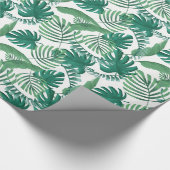 熱帯シュロの葉のプリントのギフト用包装紙 ラッピングペーパー (角)