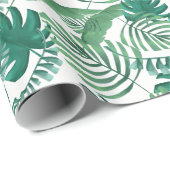 熱帯シュロの葉のプリントのギフト用包装紙 ラッピングペーパー (ロールコーナー)