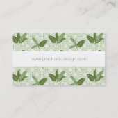 熱帯シュロの葉は|あなたの名前を加えます 名刺 (裏面)