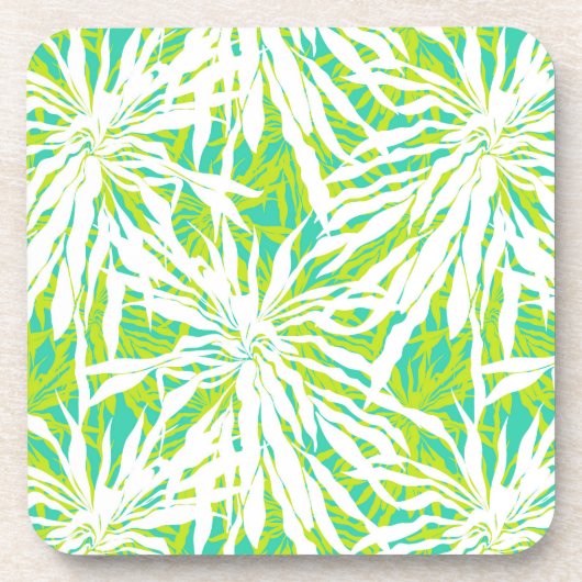 熱帯シュロの葉パターン コースター (正面)