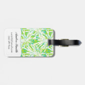 熱帯シュロの葉パターン ラゲッジタグ (裏面横)