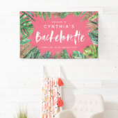 熱帯シュロの葉及び原稿のバチェロレッテ 横断幕 (インサイチュ)