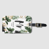 熱帯シュロの葉及び原稿の氏 ラゲッジタグ (正面横)