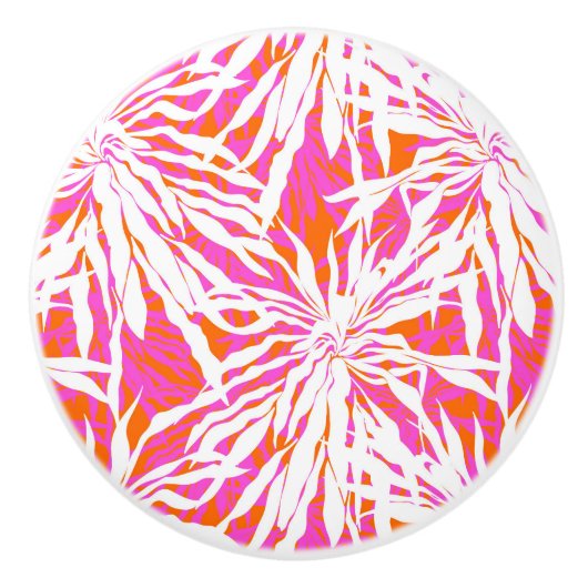 熱帯シュロの葉 セラミックノブ (正面)