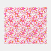 熱帯シュロの葉 フリースブランケット (正面(横))