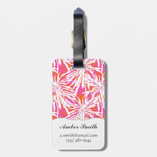 熱帯シュロの葉 ラゲッジタグ (裏面縦)