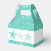 熱帯シーシェルティール（緑がかった色）ギフトボックスをパーソナライズ フェイバーボックス (裏面サイド)