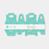 熱帯シーシェルティール（緑がかった色）ギフトボックスをパーソナライズ フェイバーボックス (折り畳みなし)