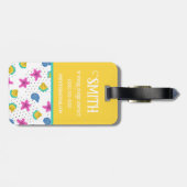 熱帯シーシェル、カラーブロックキッドのイニシャル ラゲッジタグ (裏面横)