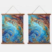 熱帯シースケープビーチ海波 吊り下げ型タペストリー (ダブル)