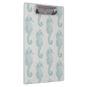 熱帯シーホース、シーホースパターン – ブルーグレー クリップボード (右)