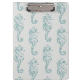 熱帯シーホース、シーホースパターン – ブルーグレー クリップボード