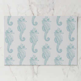 熱帯シーホース、シーホースパターン – ブルーグレー ペーパーパッド