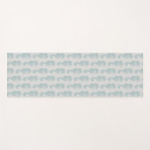 熱帯シーホース、シーホースパターン – ブルーグレー ヨガマット (正面(横))