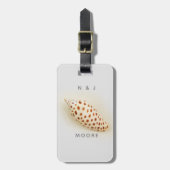 熱帯ジエレガントュノニアフロリダビーチシェル名 ラゲッジタグ (正面縦)