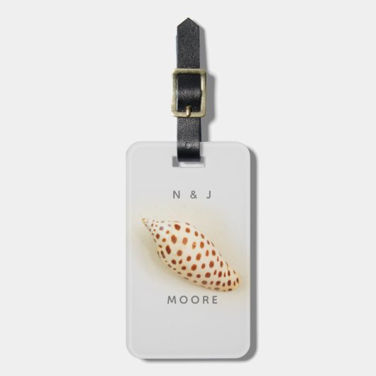 熱帯ジエレガントュノニアフロリダビーチシェル名 ラゲッジタグ (正面縦)