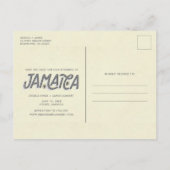 熱帯ジャマイカの目的地の結婚式の日付を保存 案内ポストカード (裏面)