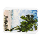 熱帯ジャマイカカリブの島海岸 マグネット (横)