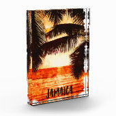 熱帯ジャマイカサンセットカリブのアイランド フォトブロック (左)