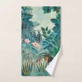 熱帯ジャングルに生息す絵画る野生生物 バスタオルセット (ハンドタオル)